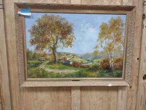 lot 65 image: oil painting
