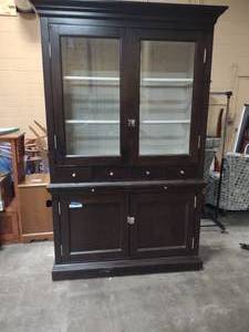 lot 125 image: wooden display hutch