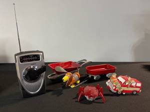 lot 27 image: Innovage Outdoor Radio - Vintage Wind-Up Toys & Red Wagons
