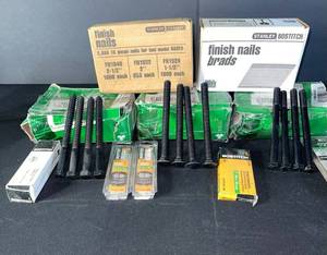 lot 82 image: Stanley Bostitch Finish Nails & Brads FN15402-12in FN15322in FN15241-12in