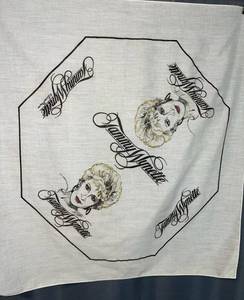 lot 112 image: Souvenir Scarf - Vintage Singer Portraits Pattern