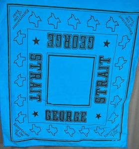 lot 113 image: George Strait Souvenir Scarf - Entertainer of the Year Border with Texas Shapes