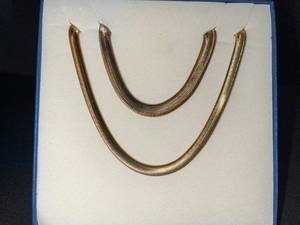 lot 119 image: Gold-Tone Snake Chain Necklace Set - 3-Piece