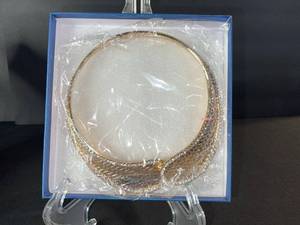 lot 120 image: Bracelet - Gold-Tone Pav Crystal Circle Bangle