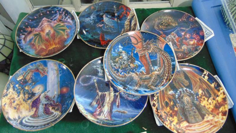 Royal Doulton Franklin Mint Wizard Plates with COA