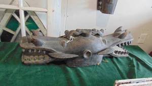 lot 7 image: Vintage African Large Senofo Style Firespitter Mask