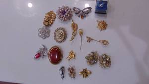 lot 20 image: Assorted Pins and Misc Jewelry