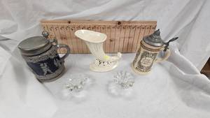 lot 36 image: Steins and Stoneware Cornacopia as pictured