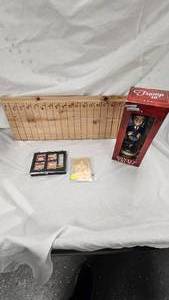 lot 29 image: Donald Trump Bobblehead, 23kt foil Earnhardt Card, and Earnhardt Jr Pin Set