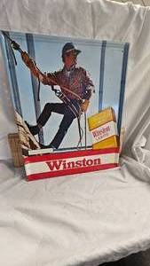 lot 42 image: Winston Light Vintage Metal Advertising sign