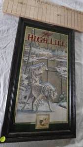 lot 69 image: Miller High Life Mirror-Wolves-Scott Zoelick-90s