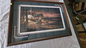 lot 84 image: Terry Redlin Hunters Haven, Beautifully Matted