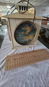 lot 83 image: Hamms 4 Sided Clock Hanging Bar Light, Works