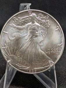 lot 2 image: First Year American Silver Eagle - 1 oz .999 Fine Silver Coin (1986) - U.S. Mint