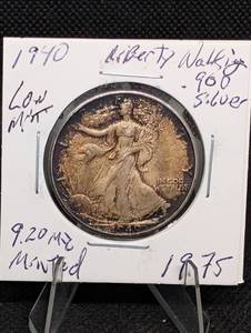 lot 62 image: Walking Liberty Half Dollar 1940 U.S. Silver Coin