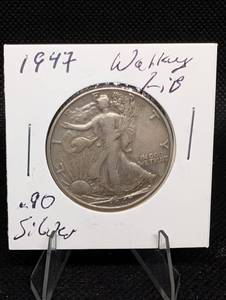 lot 67 image: 1947 Walking Liberty Half Dollar