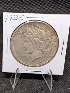 lot 88 image: 1923-S Peace Dollar - United States One Dollar Silver Coin, Circulated