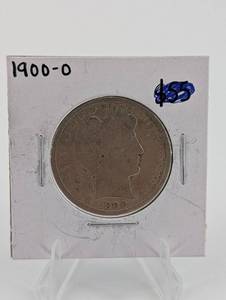 lot 106 image: 1900-O Barber Quarter 90% Silver