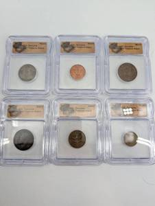 lot 119 image: ICG Genuine World Coin Treasure Hoard - 6 Slabbed World Coins