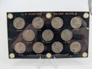 lot 134 image: US Wartime Silver Nickels 1942-1945 (Lot of 12)