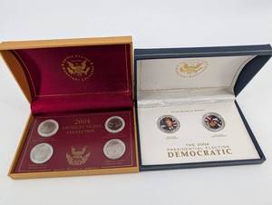 lot 142 image: 2004 American Nickel Collection & The 2004 Democratic Presidential Election Coin Set