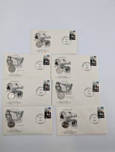 lot 143 image: Louisiana Purchase Five-Cent Coin First Day of Issue Envelopes (Lot of 9)