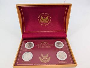 lot 159 image: 2004 American Nickel Collection (Lot of 4) - Peace Medal & Lewis & Clark - United States Mint