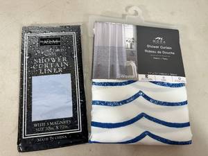 lot 12 image: New Shower Curtain with Liner