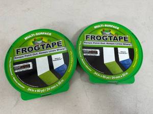 lot 71 image: 2 New Rolls of Frog Tape Multi-Surface Painters Tape