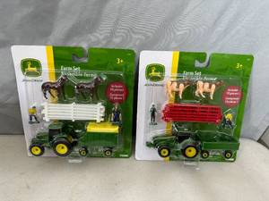 lot 103 image: 2 New 10 pc John Deere Farm Toy Sets