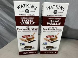 lot 156 image: 2 New Bottles of Watkins Baking Vanilla