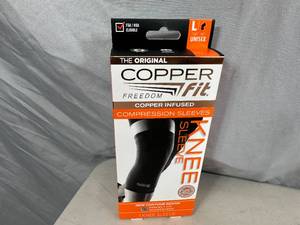 lot 167 image: New Copper Fit Knee Compression Sleeve - Large