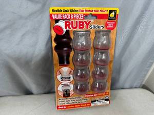 lot 184 image: New 8 Pack of Ruby Chair Sliders