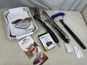 lot 202 image: New Grill Pro BBQ Accessories, Grill Brushes, Tools, and More
