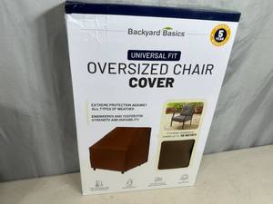 lot 241 image: New Backyard Basics Oversize Patio Chair Cover Brown