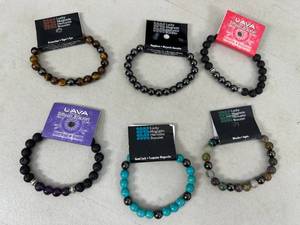 lot 279 image: 6 New Lava, Magnetic Bracelets