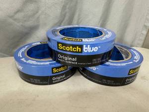 lot 287 image: 3 New Rolls of 3M Multi-Surface Blue Painters Tape