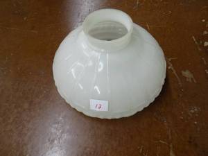lot 12 image: Antique Lamp Shade  11, white