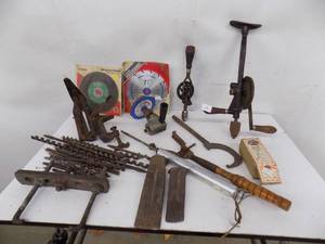 lot 18 image: Antique Hand Tools & Others