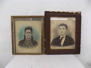 lot 69 image: 2 Antique Pictures  Frames