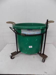 lot 75 image: 12Gallon Muck Bucket and Roller Cart