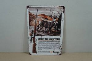 lot 80 image: Vintage Style Metal Sign - Savage