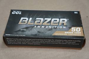 lot 166C image: 50 CCI Blazer Brass 9mm Luger 124 Gr FMJ Ammo