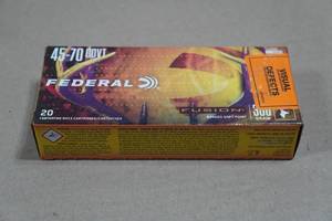lot 168 image: 20 Federal Fusion .45-70 Govt 300 Gr Bonded SP Ammo