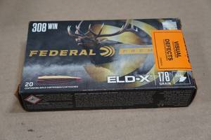 lot 176 image: 20 Federal Premium .308 Win 178 Gr ELD-X Ammo