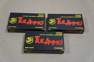 lot 186 image: 60 TulAmmo .223 Rem 55 Gr FMJ Steel Case Ammo