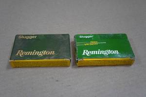 lot 206 image: 10 Remington Slugger 12 Gauge 2-34 Rifled Slugs - 5 HP