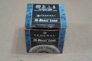 lot 210 image: 25 Federal Game-Shok .410 Bore 2-12 6 Shot Shotshells