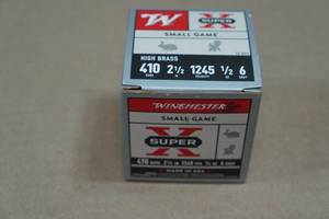 lot 208 image: 25 Winchester Super-X .410 Bore 2-12 6 Shot Shotshells
