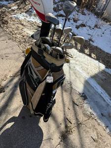 lot 18 image: OGIO Endurance Golf Bag with Irons & Woods - TaylorMade Driver & Cobra AMP Irons, Headcovers, Titleist Balls